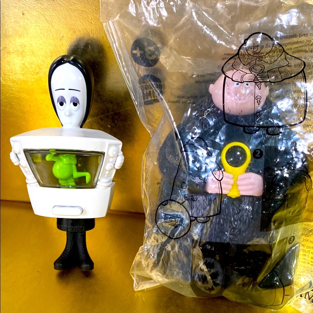 Addams Family 2024 Wednesday Light Up Thing Box & Uncle Fester Set Burger King